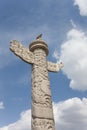 Ornamental Pillars in TianÃ¢â¬â¢anmen Square Royalty Free Stock Photo